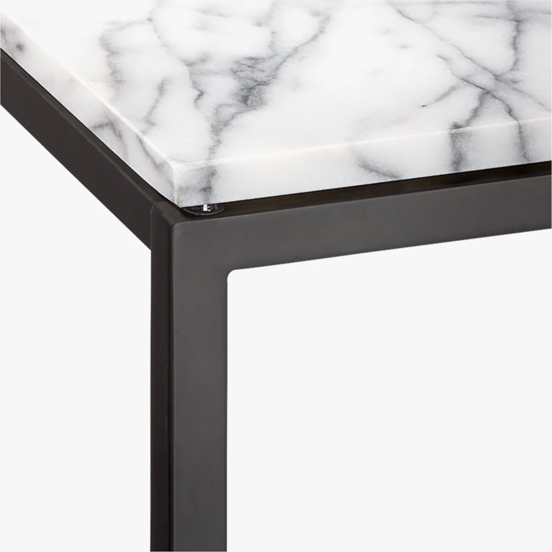 Smart Black C Table with White Marble Top - image 4 of 5