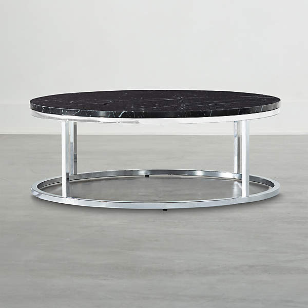 Black chrome coffee deals table