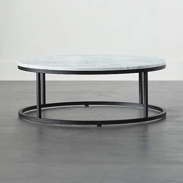 Smart Black Coffee Table With White, Cb2 White Round Coffee Table