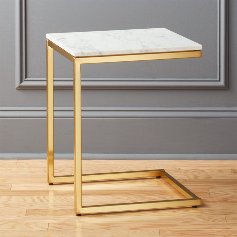 Modern C Tables Cb2 Smart Marble Br C Table