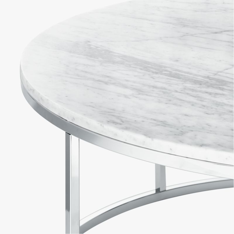 Smart Round Marble Top Coffee Table + Reviews | CB2