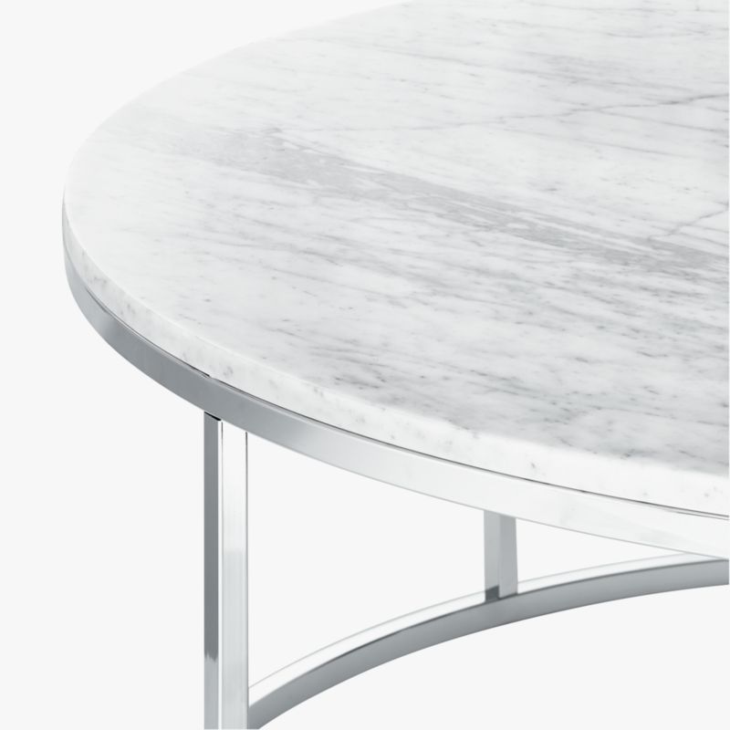 Smart Round Marble Top Coffee Table - image 6 of 9