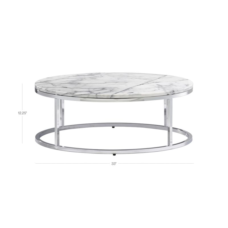 Smart Round Marble Top Coffee Table + Reviews | CB2