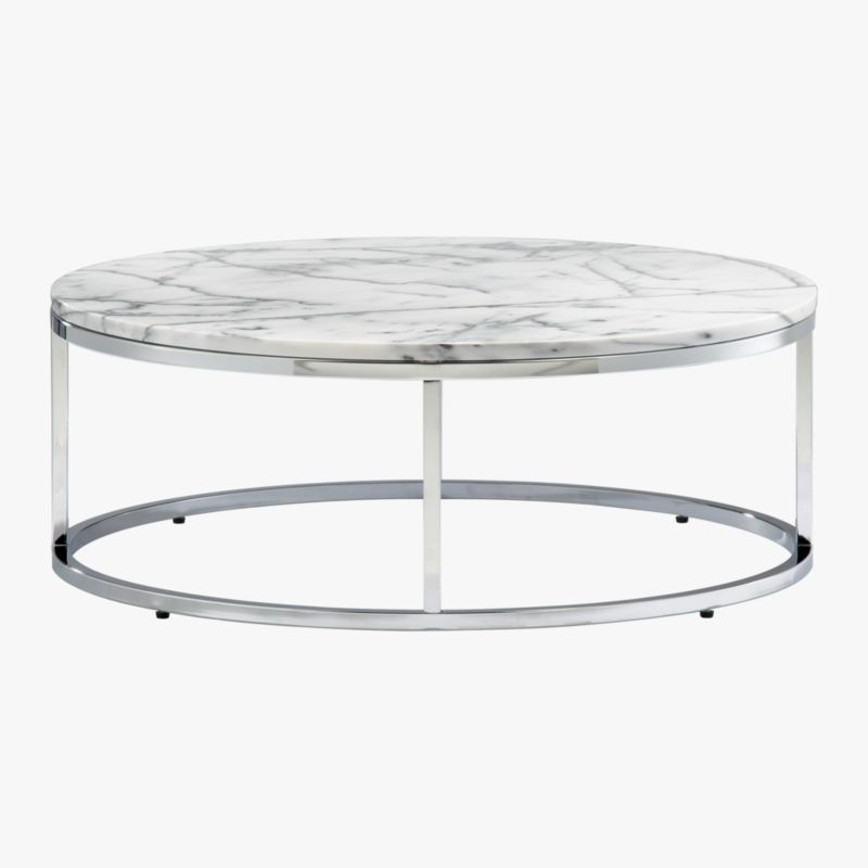 Smart 33 Round Marble Top Coffee Table Reviews CB2