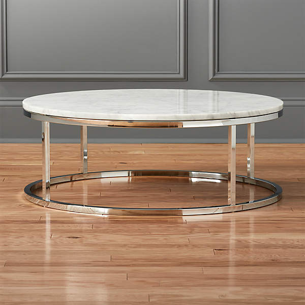 Smart Low Marble Coffee Table Cb2, Small Round Glass And Chrome Coffee Table