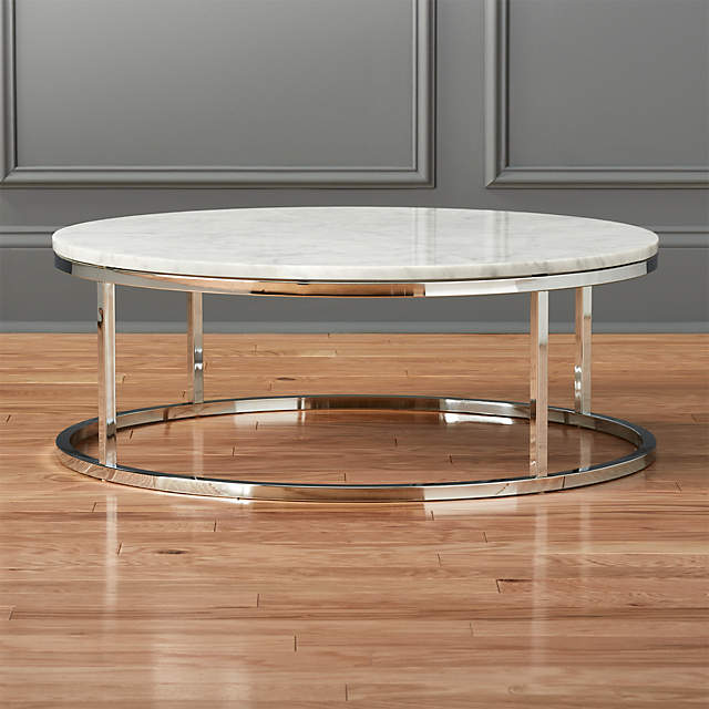 Smart Round Marble Top Coffee Table, Cb2 Coffee Table Round Wood