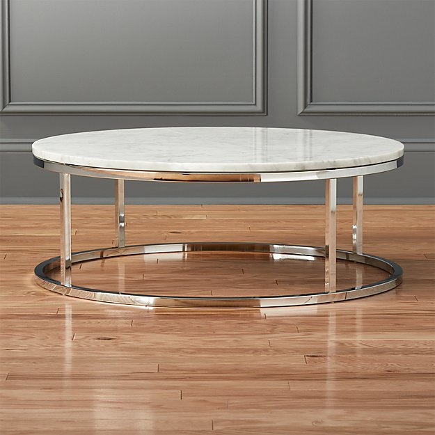 Smart round marble top coffee table discount