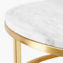 View Smart Round Marble Brass Coffee Table - image 6 of 7