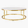 View Smart Round Marble Brass Coffee Table - image 5 of 7