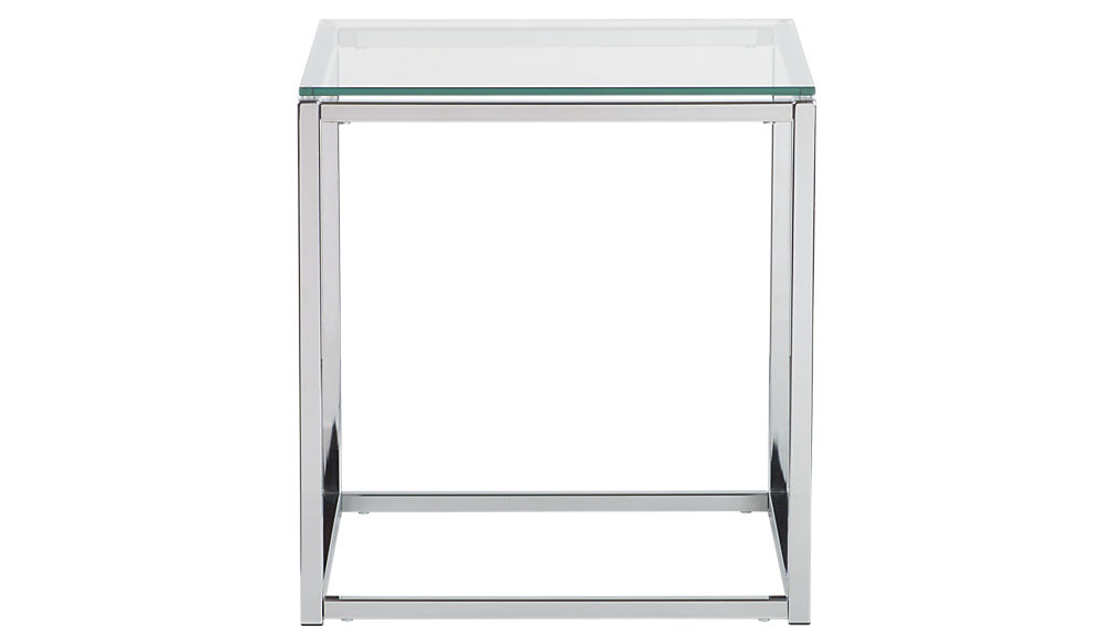 Smart Chrome And Glass Side Table Reviews Cb2