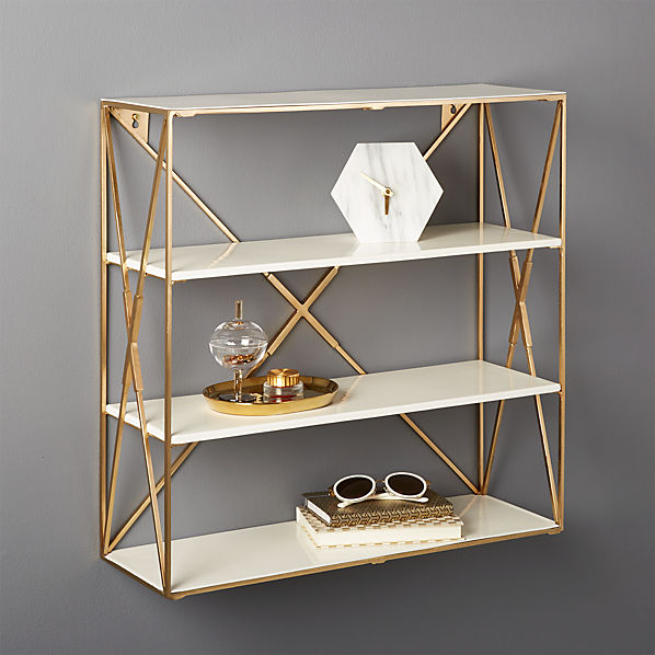 Smith Large Brass Wall Shelf Reviews Cb2