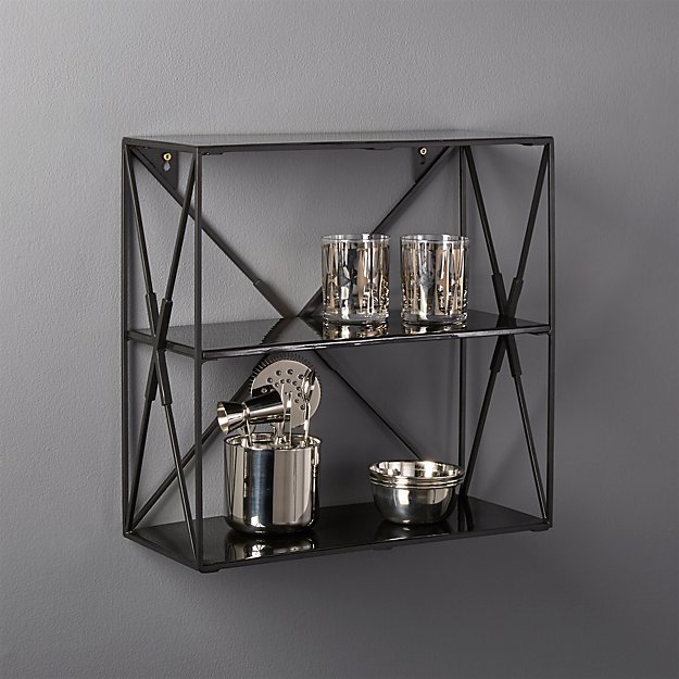 Smith Small Black Wall Shelf Reviews Cb2