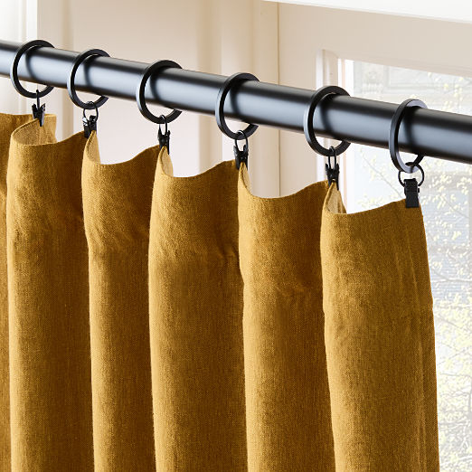 Smoked Amber European Linen Blackout Window Curtain Panel