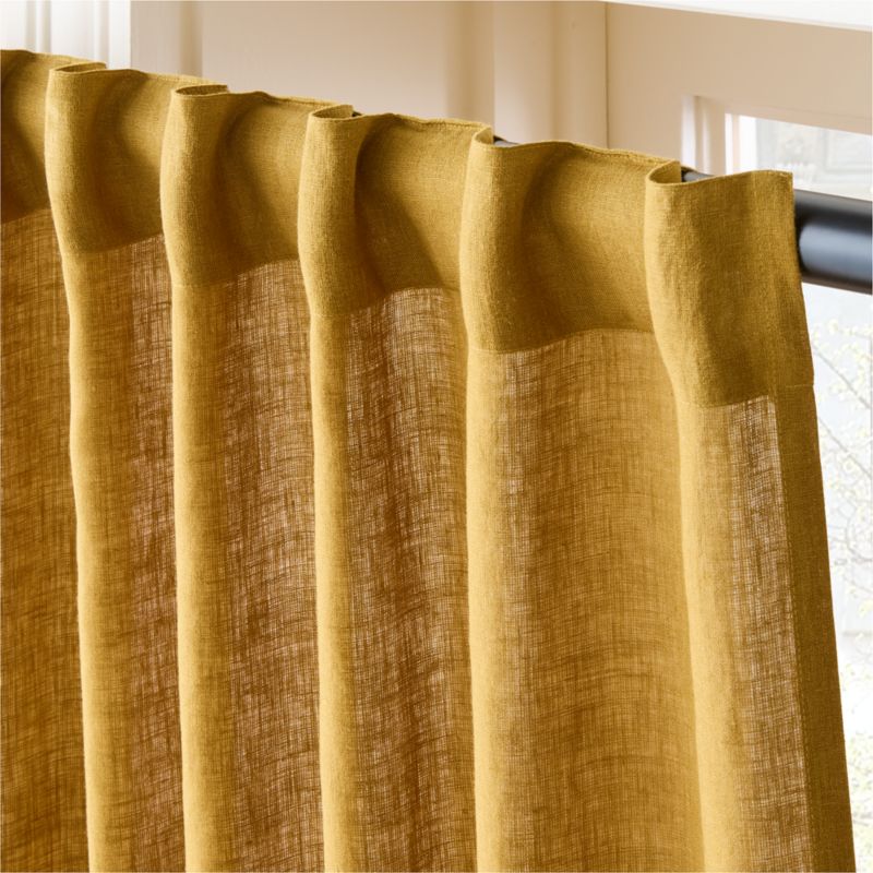 Smoked Amber European Linen Window Curtain Panel 48''x84'' - image 3 of 6
