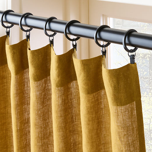 Smoked Amber European Linen Window Curtain Panel