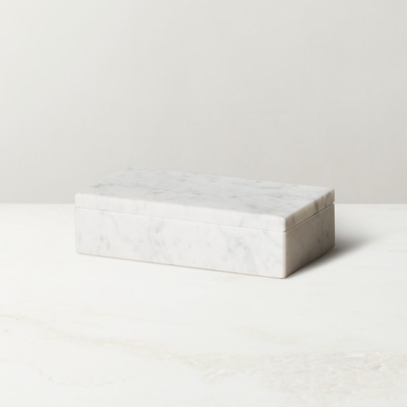 Large White Marble Box - image 2 of 6