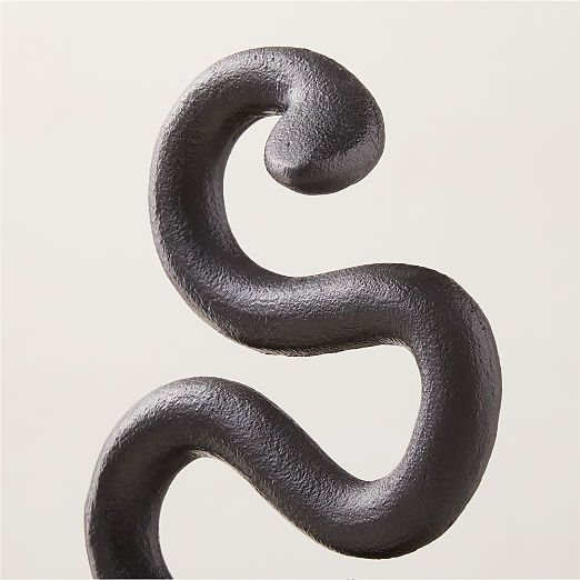 Black Snake Fireplace Andirons Set of 2