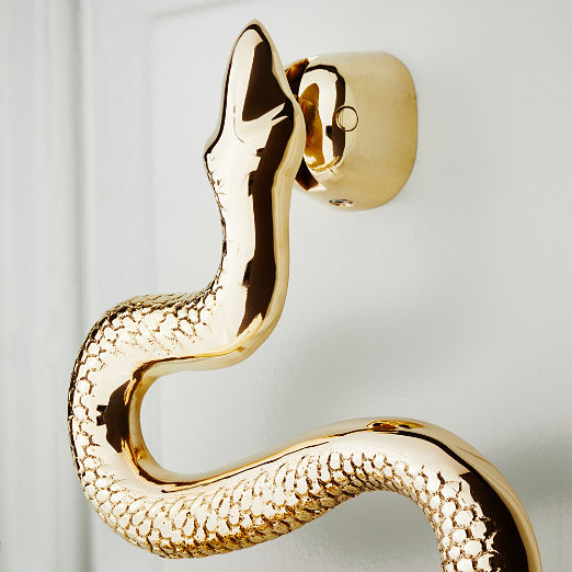 Polished Brass Snake Door Knocker