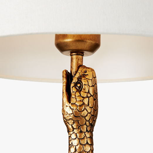 Snake Bronze Table Lamp