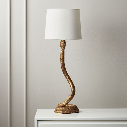 Snake Bronze Table Lamp