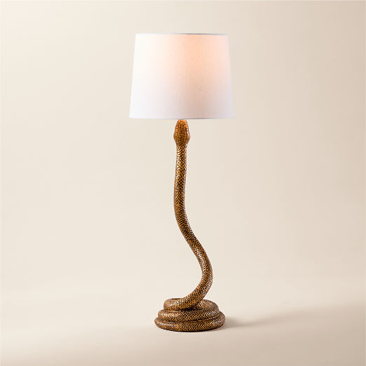 Snake Bronze Table Lamp