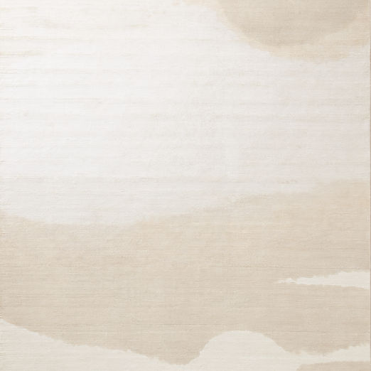 Sundown Handloomed Natural and Warm White TENCEL™ Lyocell Rug Swatch 12"x12"