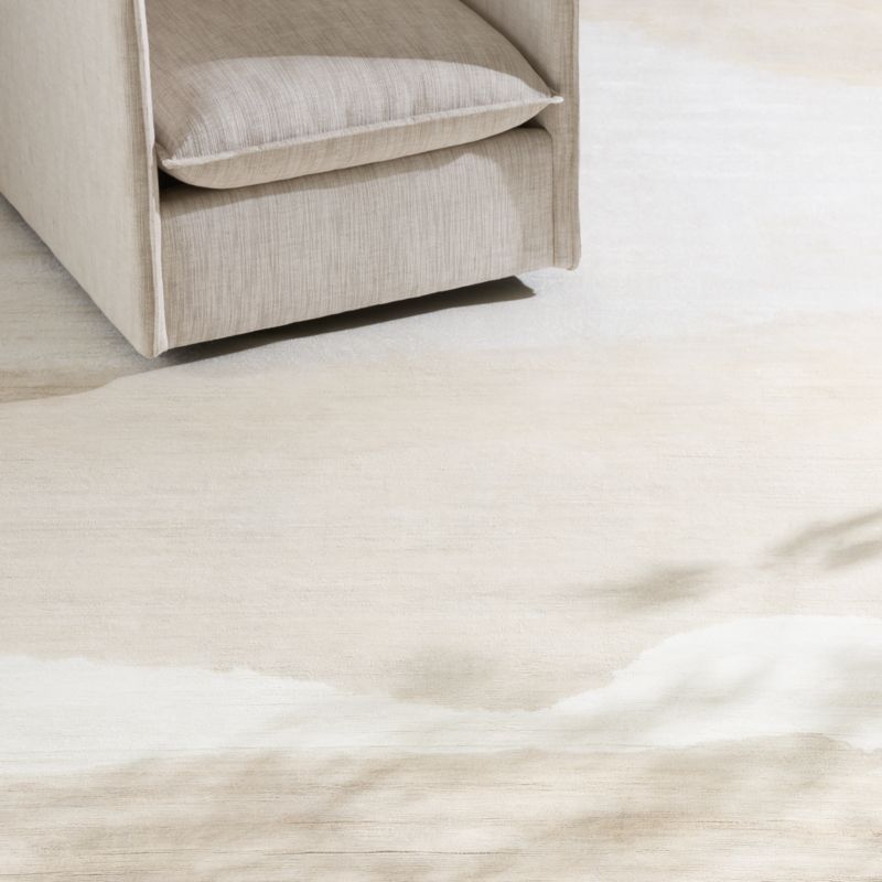 Sundown Handloomed Natural and Warm White TENCEL™ Lyocell Area Rug 8'x'10' - image 2 of 4
