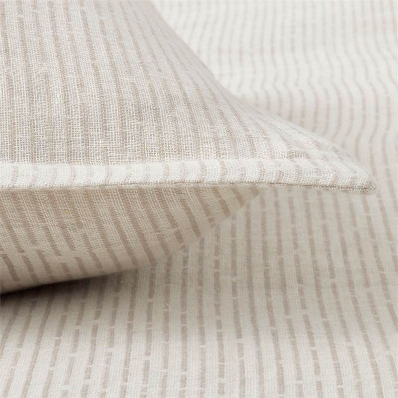 Sonnet Warm White and Cool Grey EUROPEAN FLAx-Certified Linen and Cotton King Pillow Shams Set of 2 - image 4 of 7