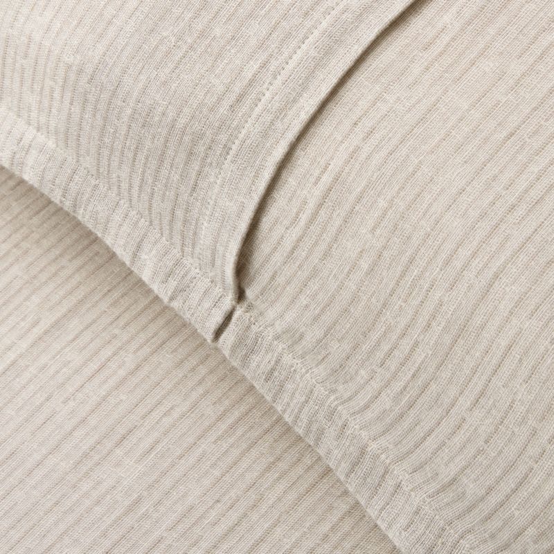 Sonnet Warm White and Cool Grey EUROPEAN FLAx-Certified Linen and Cotton King Pillow Shams Set of 2 - image 5 of 7