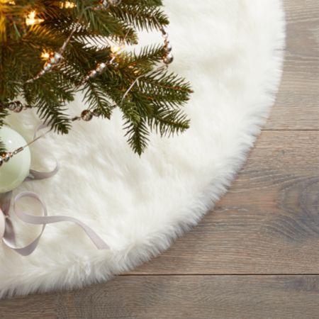 24 White Faux Fur Tree Skirt Reviews Cb2