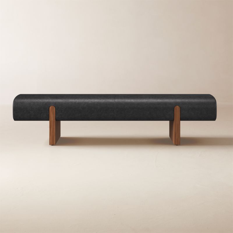 Socca Bello Saddle Leather Bench 67" - image 2 of 3