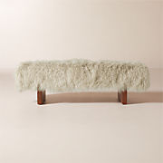 Arc 67.5" Faux Mohair Bench