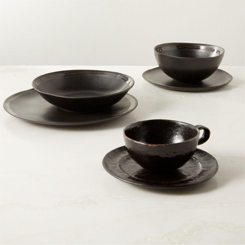 Socorro Black Cappuccino Mug and Saucer Set - image 2 of 4