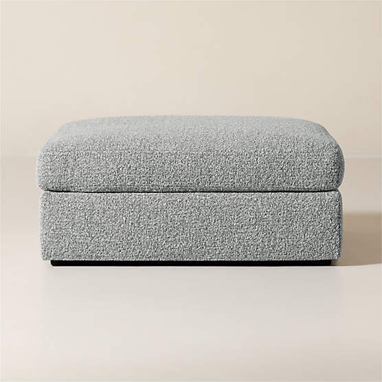 Sohla Grey Boucle Ottoman