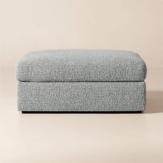 Sohla Grey Boucle Ottoman