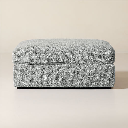 Sohla Grey Boucle Ottoman