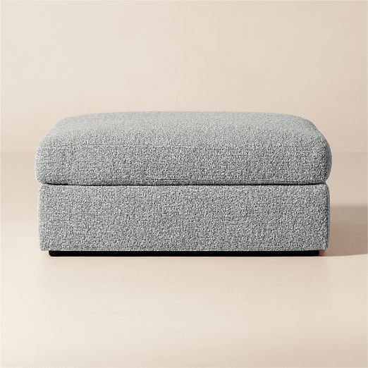 Sohla Grey Boucle Ottoman