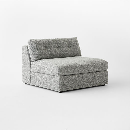 Sohla Grey Boucle Armless Chair