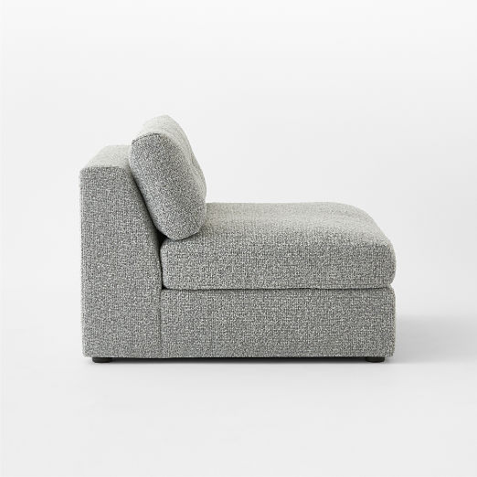 Sohla Grey Boucle Armless Chair