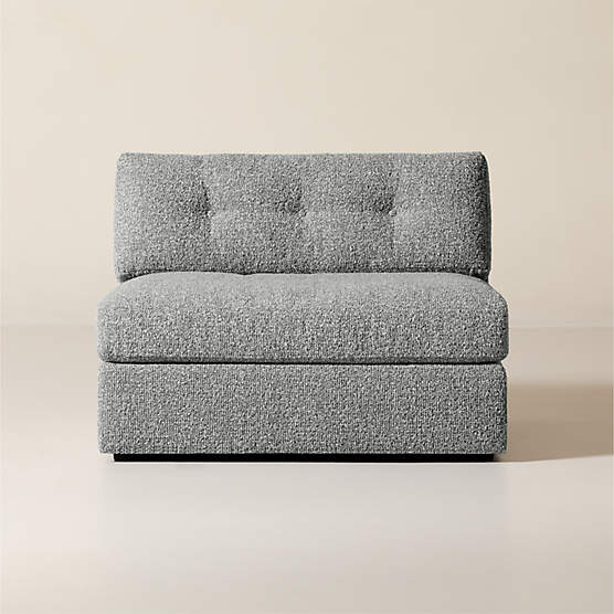 Sohla Grey Boucle Armless Chair