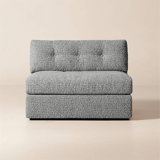 Sohla Grey Boucle Armless Chair