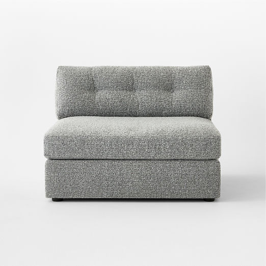 Sohla Grey Boucle Armless Chair