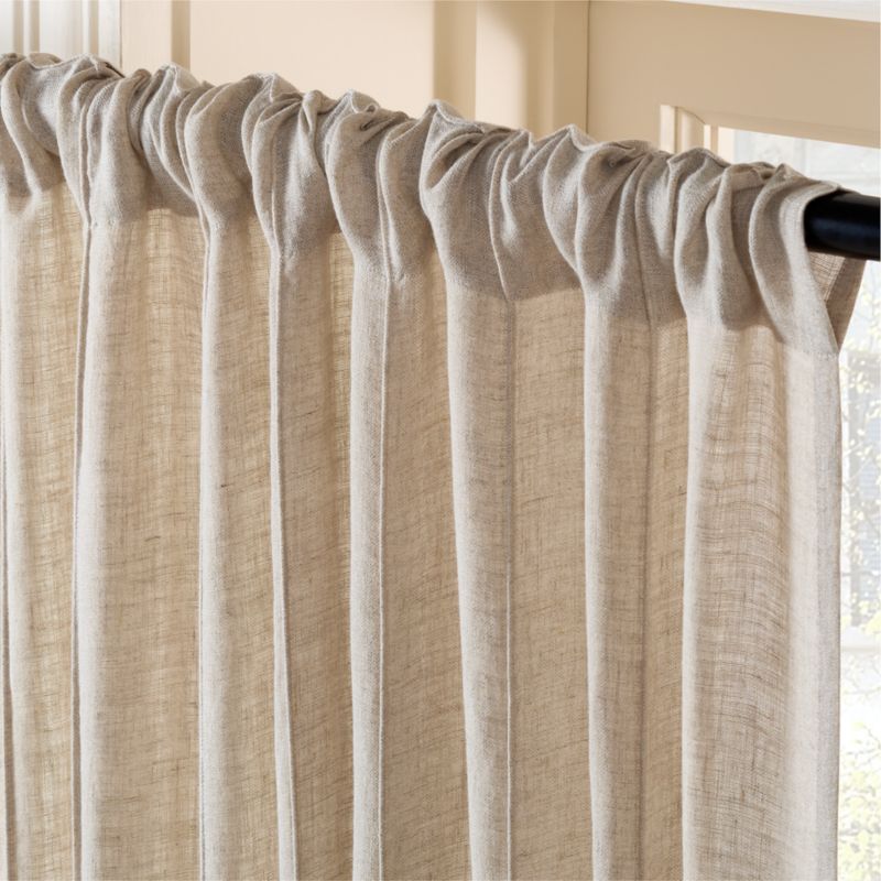 Solana Natural EUROPEAN FLAX™-Certified Window Curtain Panel 48"x96" - image 2 of 6