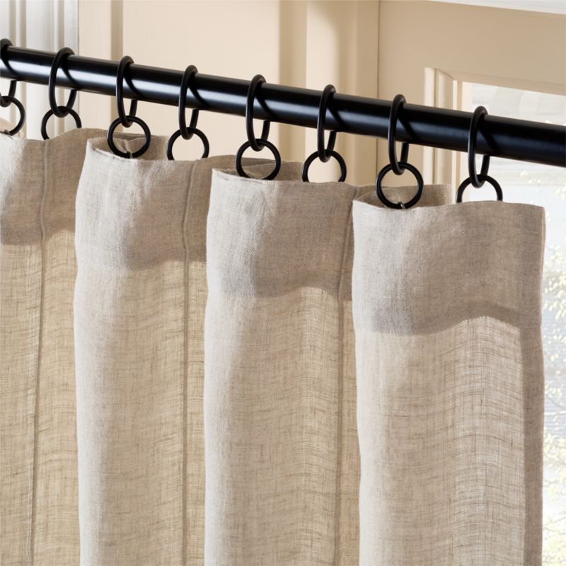 Solana Natural EUROPEAN FLAX™-Certified Window Curtain Panel 48"x96" - image 3 of 6