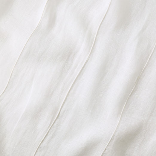 Solana Warm White EUROPEAN FLAX™-Certified Window Curtain Panel 48"x108"