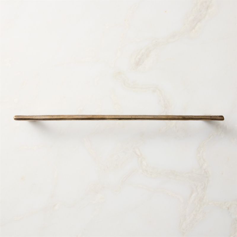 Somerset Unlacquered Antiqued Brass Cabinet Handle 12" - image 2 of 6