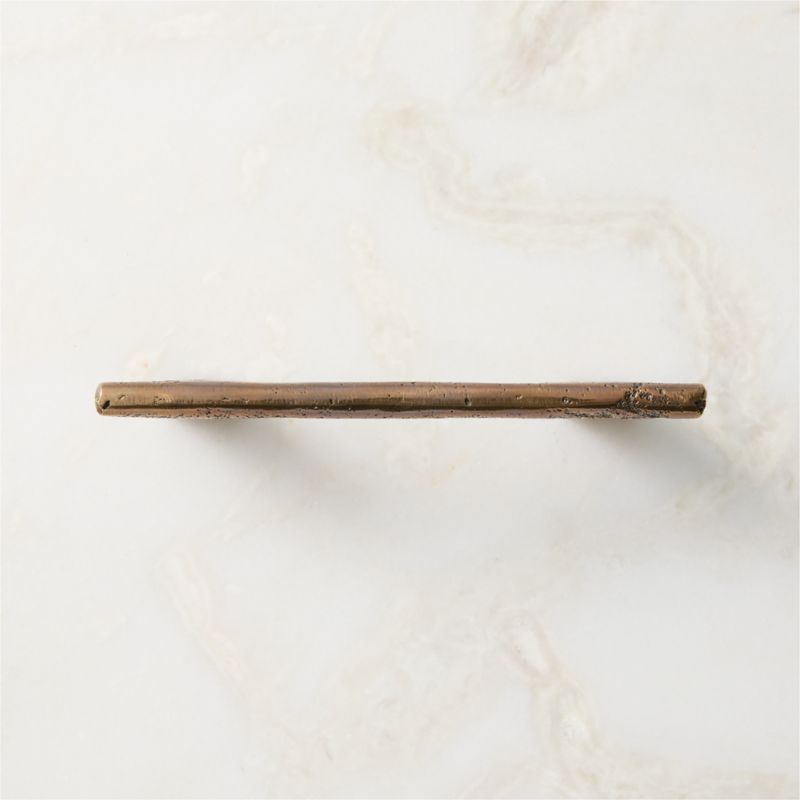 Somerset Unlacquered Antiqued Brass Cabinet Handle 4" - image 2 of 6