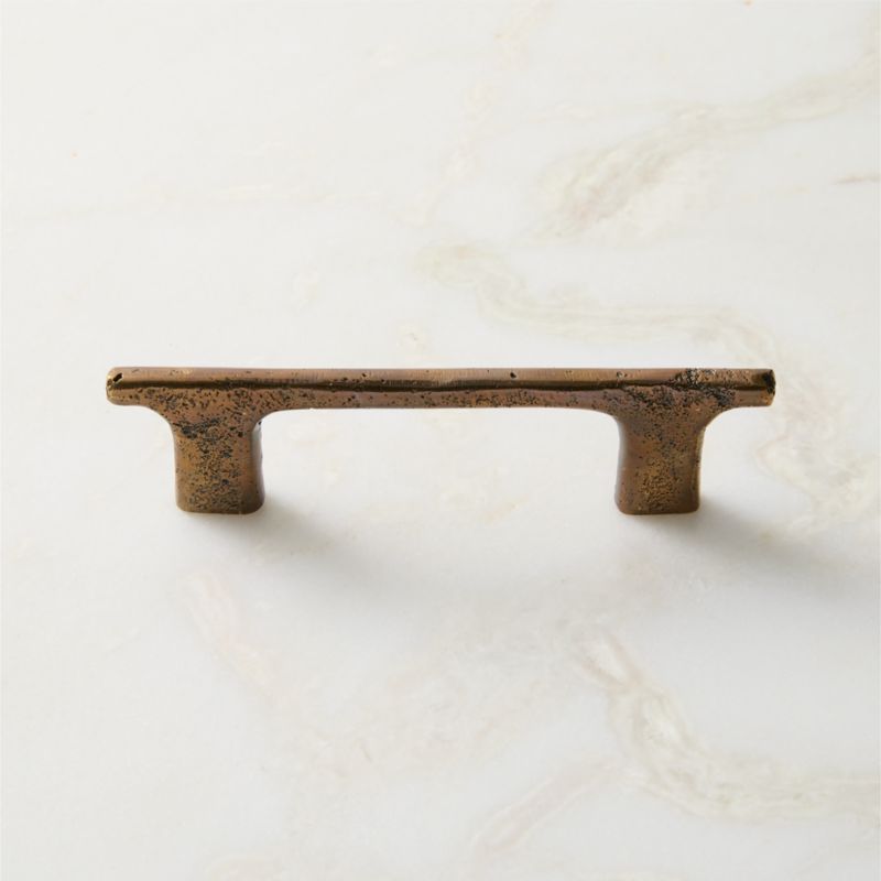 Viewing product image Somerset Unlacquered Antiqued Brass Cabinet Handle 4" - image 1 of 6