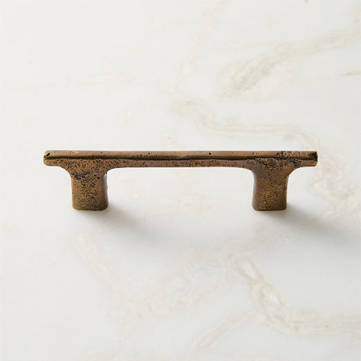 Somerset Unlacquered Antiqued Brass Cabinet Handle 4"
