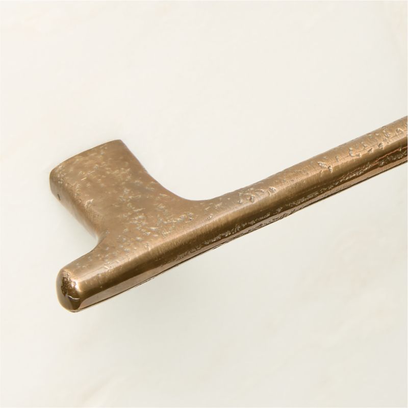 Somerset Unlacquered Antiqued Brass Cabinet Handle 12" - image 4 of 6